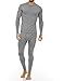 Thermajohn Men's Ultra Soft Thermal Underwear Long Johns Set with Fleece Lined (Medium, Grey)