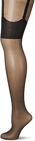 Fiore Beverly Seamed Suspender Tights-Black-Small