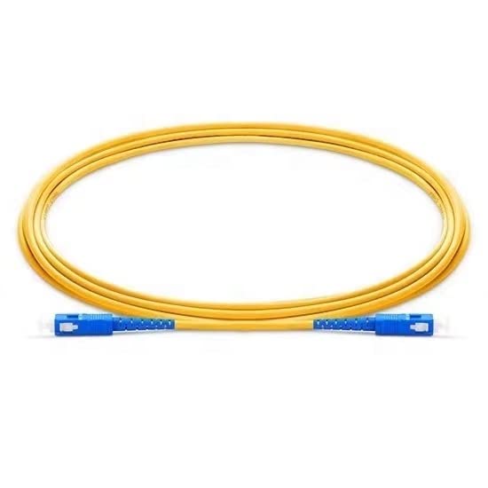 CHB 3 Meter Simplex 2mm Fibre Optic Patch Cable SC LC FC ST E2000 APC UPC Single Mode OS2 9/125 Yellow Patch Lead Fiber Patchcord (SC/UPC - SC/UPC)