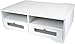 Victor Midnight Black Collection W1130 Wood Printer Stand with Two Drawers and Two Storage Slots, No Assembly Required, Pure White