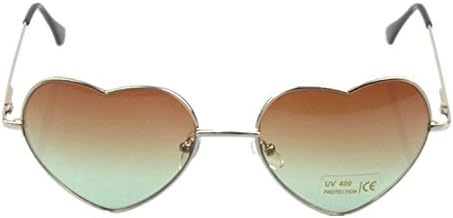 Amazon Co Jp Kry Design By Japanese 桃心 ハート型 サングラス Uv400 紫外線カット太陽眼鏡 高級 メタル フレーム アビエイター 渐变色レンズ 芸能人風 小顔効果 メガネ 男女兼用 フリーサイズ 5色 コーヒー 服 ファッション小物