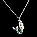 Fineder 1 Pack Mermaid Mood Necklace Color Change Pendant Jewelry for little Girls with Blue Shell Necklace Gift Box