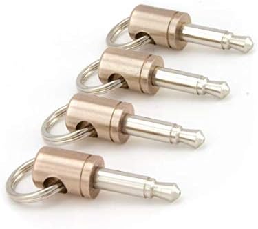 Dongle Dangler Headphone Adapter Keychain – Compatible with iPhone 7/7 Plus/8/8 Plus/X/XR/XS/XS Max and Pixel 2 & 3 – Holds Your Cable on Your Keychain (Gold 4-Pack)