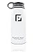 Glacier Point Vacuum Insulated Stainless Steel Water Bottle (32 OZ). Double Walled Construction. Powder Coat. (WHITE)