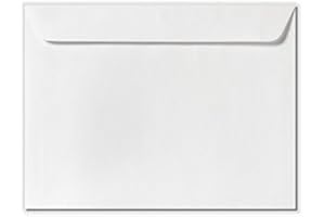 LUXPaper 9 x 12 Booklet Envelopes | White Linen | 80lb. Text | 50 Qty