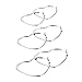Flongo Women's 6PCS Charm Stainless Steel Heart Shape Huggie Hinged Earring