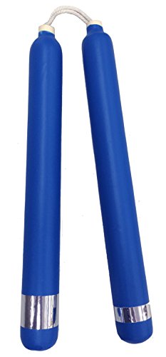 12 inch blue vinyl dipped foam nunchaku