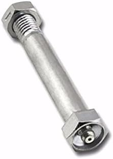 Caster Axle Bolt, 1/2-20 x 3-3/8 in Lube Axle Bolt, Fine Thread, Zerk Fitting with Top Lock Nut