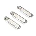 Musiclily 52mm Plastic Strat Style Single Coil Pickup Cover Set for Fender Stratocaster Guitar,Chrome(Pack of 3)