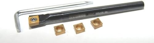 Glanze CCMT Indexable Lathe Boring Bar Set Tool with 4 Inserts 16 MM Shank