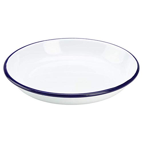 Genware BI935 Enamel Rice/Pasta Plate, 18cm