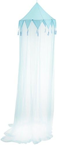 Cotton Loft Harlequin Kids Collapsible Hoop Sheer Bed Canopy, One Size, Blue
