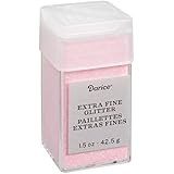 Blush Pink Extra Fine Glitter 1.5 Ounces Canister w/Pour or Shake Lid