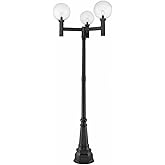 Z-Lite 599BP3-564P-BK Laurent Outdoor Post, 3-Light 180 Total Watts, Black