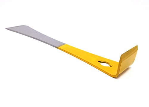 Honbay Stainless Steel Bee Hive Tool Frame Lifter and Scraper for Beekeepers (Half Yellow)