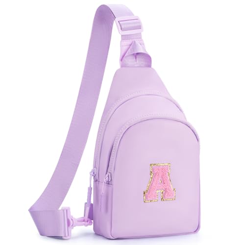 Fystdtote Birthday Gifts for 3 4 5 6 7 8 9 10 11 12 13 14 15 16 Year Old Girls,Crossbody Sling Bag Backpack Fanny Pack Purse for Teen Girl Kid Daughter Sister Her,Cute Trendy Stuff - Lavender,A