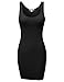 Awesome21 Women Basic Solid Sleeveless Tight Fit Tank Top Mini Racer-Back Dress