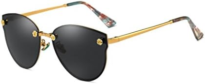 Polarized Cateye Sunglasses,APES Big Frame Women Girl Sunglass, Driving Eyewears -NO.382 (Black, Black)
