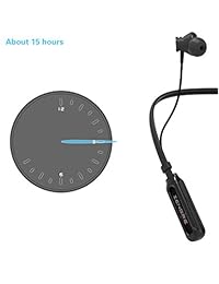 Auriculares Bluetooth, zenbre E5 auriculares inalámbricos Bluetooth 4.1 auriculares estéreo in Ear, a alloy carcasa con imán attractionand seguro ganchos de oreja, A prueba de sudor cancelación de ruido con graves mejorados, Negro
