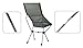 MARCHWAY Lightweight Portable Folding High Back Camping Chair with Pillow for Outdoor Sport and Travel (Green)