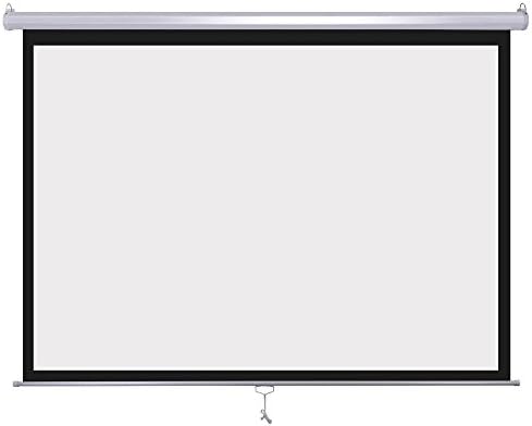72 inch 4:3 Projection Screen FastFox Matte White Manual Widescreen Home Theater Cinema Movie