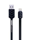 Karnotech® REMAX iPhone charging data cable Lightning to USB Data Sync Charge Cable Noodle Data Cable Fishbone Design for iPhone 6/Plus/iPhone 5s/iPad Air/iPad mini 3.3Ft Black