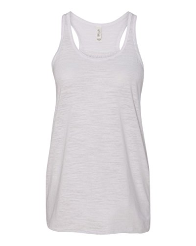 Bodek And Rhodes 50433724 8800 Bella Canvas Ladies Flowy Racerback Tank White Slub - Medium