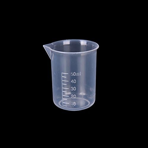 Lab Measure and Mix Beaker,Graduated Beakers Kitchen Measuring Jug Cup Clear Lab Kitchen Supplies Handle or No Handle Available (50ML Without Handle)