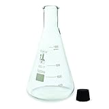 1000ml Narrow Mouth Erlenmeyer Flask with Rubber Stoppers, Karter Scientific 213G14 (Pack of 6)