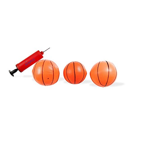 Dimple Floating Basketball and Soccer Goal Pool Set for Young Kids, with 2 Nets, Small Balls, and Pump, Great Educational Toy for Kids