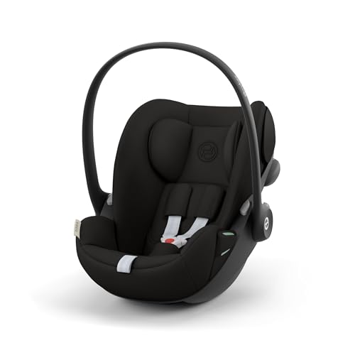 CYBEX Gold Cloud G i-Size Comfort infant car seat, Incl. newborn insert, For newborns to approx. 24 months, For children from 40 cm to 87 cm, Max. 13 kg, Moon Black