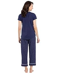 PajamaGram pijama para mujer de algodón - conjuntos de pijama capri para mujer
