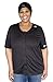 Breast Cancer Shirt Mastectomy Clothing with Drain Pockets Soft As Feathers Black Medium