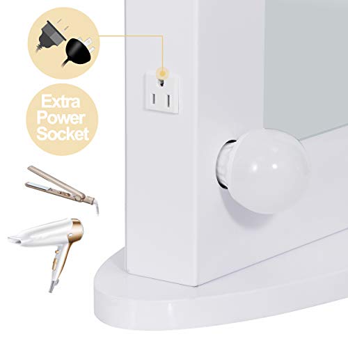 ZENY Hollywood Makeup Vanity Mirror with Light, Wall Mounted Lighting