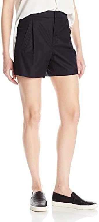 high rise pleated shorts