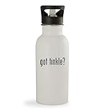 got tinkle? - 20oz Sturdy Stainless Steel Water Bottle, White