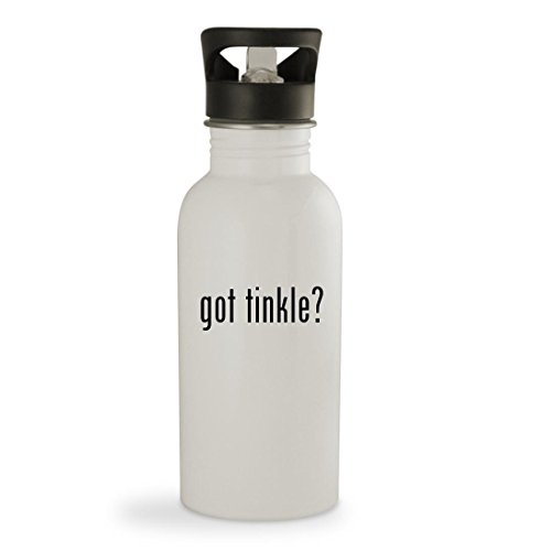 got tinkle? - 20oz Sturdy Stainless Steel Water Bottle, White