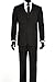 Elegant Men's Black Two Button Three Piece Suit