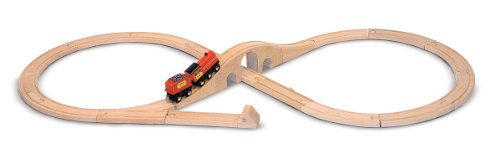 Melissa & Doug Classic Wooden Figure Eight Train Set (22 pcs)