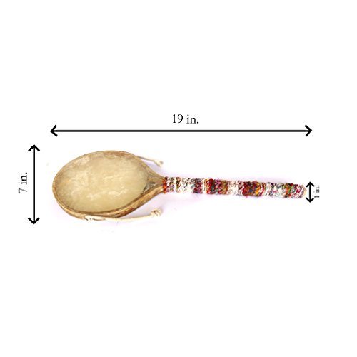 De Kulture Works Handheld Traditional Damroo (Lollipop Drum) an Indian Folk Musical Percussion Instrument - Thumbnail 3