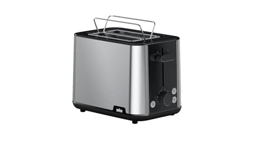 PurShine Toaster HT1510 BK – Doppelschlitz-Toaster, 8 Röstgrade, Aufwärm- & Auftaufunktion, Ausziehbare Krümelschale, 900 Watt, Schwarz