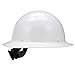MSA 475408 Skullgard Full-Brim Hard Hat with Fas-Trac III Ratchet Suspension | Non-slotted Hat, Made of Phenolic Resin, Radiant Heat Loads up to 350F - Standard Size in White