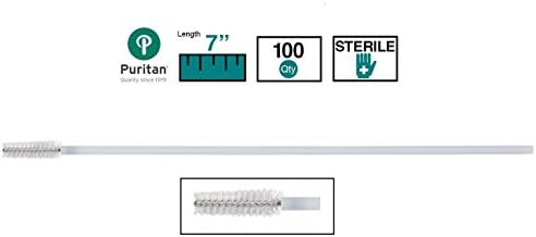 Puritan Medical Histobrush 7" Sterile Soft Tapered Nylon Cytology Collection Brush w/Polystyrene Handle - 25-2199 - Box of 100