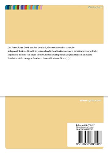 Erzeugung einer dynamischen Anlagenallokation auf Basis monatlicher Value-at-Risk-Prognosen (German Edition)