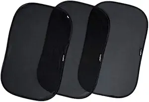AmazonBasics Car Window Stick-On Sun Shade for Side Windows - 3-Pack