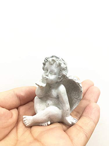 MUAMAX Angel Garden Stakes, Decorative Cherub for Fairy Graden Miniature Micro Landscape Ornament, Flowerpot Décor