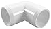 FORMUFIT 1/2” 90 Degree Elbow Furniture Grade PVC Fitting in White, Made in USA, UV-Resistant, Impact-Proof, 0.840” Actual Socket Diameter (Pack of 10) - F01290E-WH-10