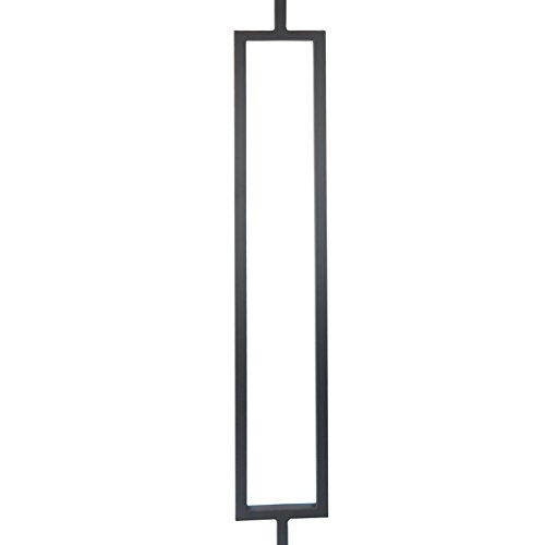 T81 - Iron Balusters - Single Rectangle - Hollow - 44 in X 1/2 in Square - Box of 10 (Satin Black)