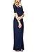 82 Days Women'S Rayon Span Jersey Maxi Long Dress with Elastic Waistband - Navy S
