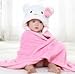 Plush Baby Blanket for Boy or Girl. Super-Soft Microfiber Fleece in Animal Designs.  Fab Gifts! Soft Enough for Swaddle/Receiving Wrap,  Sturdy Enough for Years of Toddler Cuddles. 30x36 + Hood